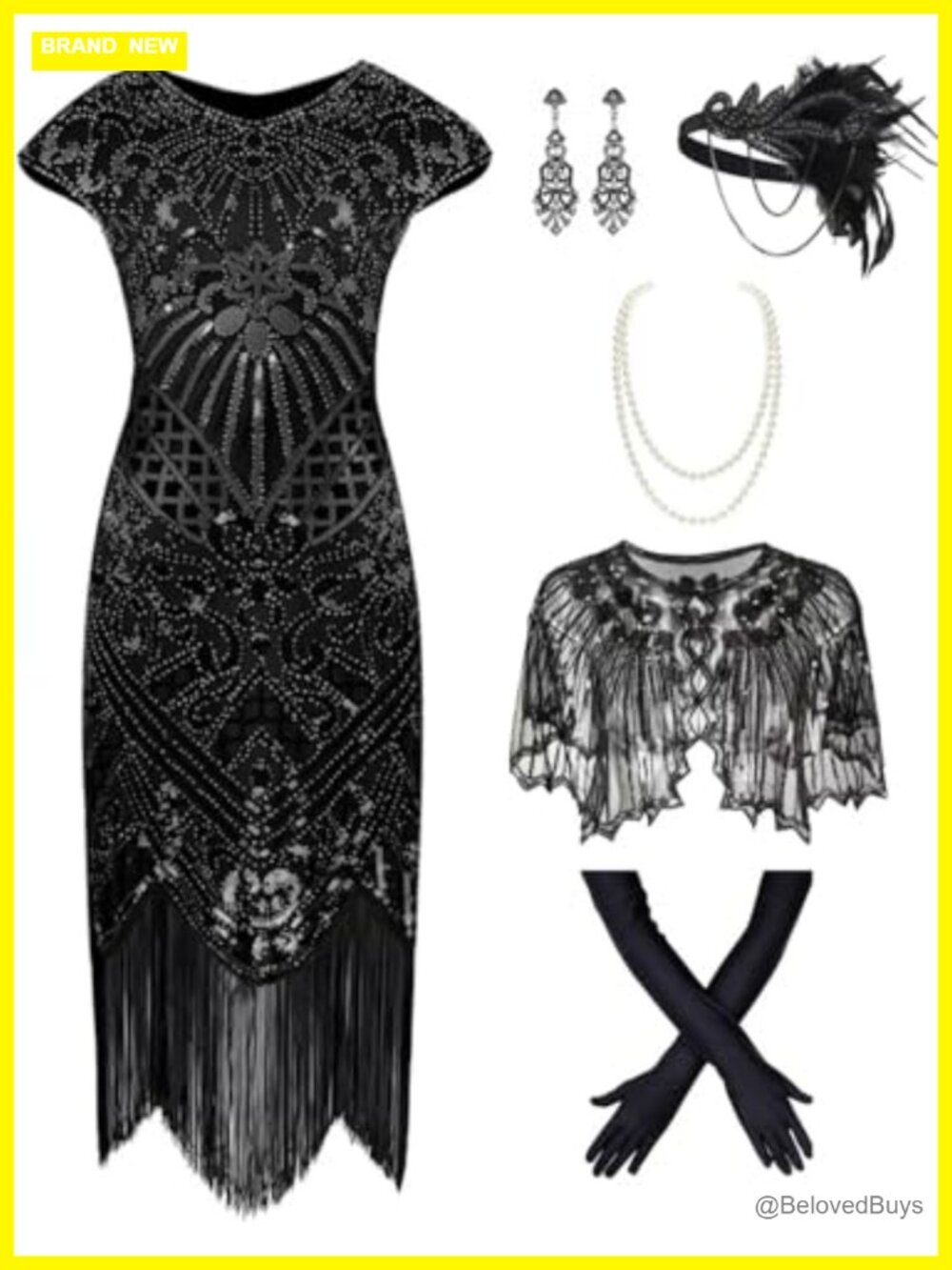 Plus Size 1920s Vintage Sequin Flapper Party Prom Cocktail Dress with